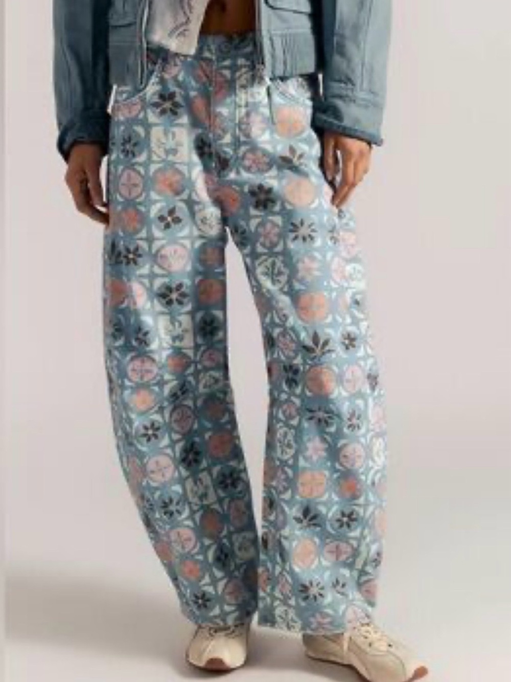 NWT We The Free Good Luck Printed Barrel Jade Combo Size 27 Boho